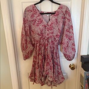 Elliatt Anguilla  Pink flora Dress with Belt